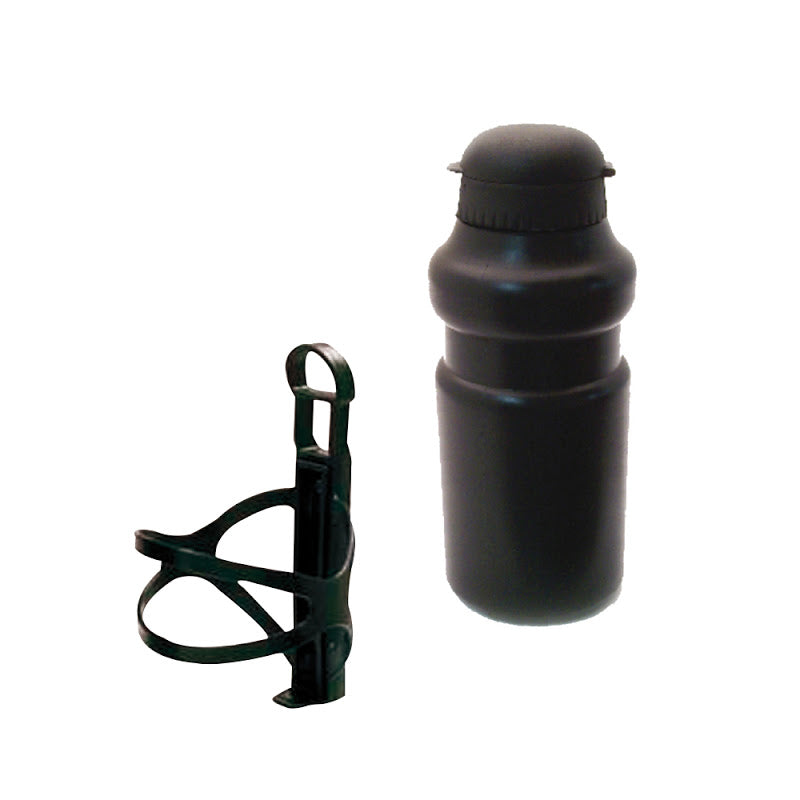 500ml BOTTLE + BOTTLE CAGE - BLACK