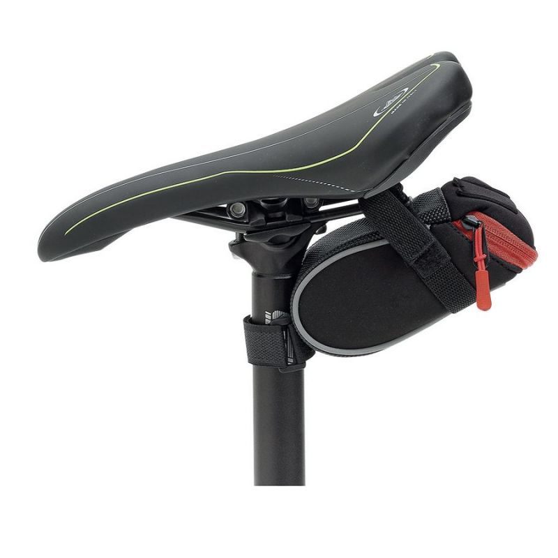 SADDLE BAG 18x9x9 BLACK / RED